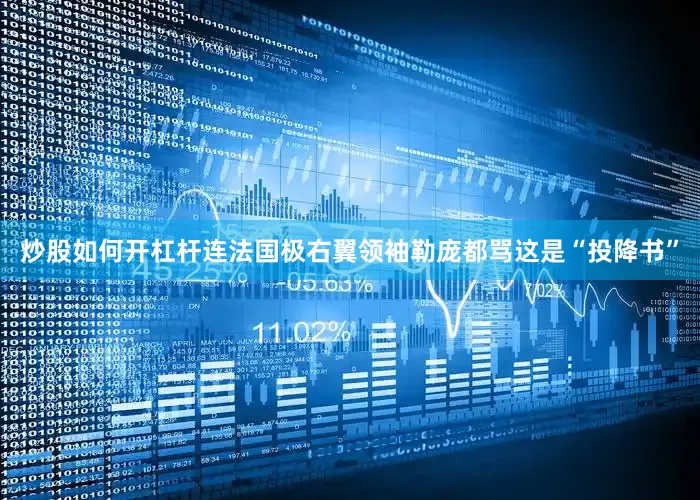 炒股如何开杠杆连法国极右翼领袖勒庞都骂这是“投降书”
